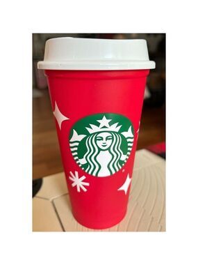STARBUCKS 2022 Red Cup 25 Years of Holiday Cup Cheer 16 oz. Reusable With Lid (N